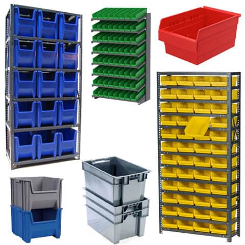 Plastic storage bins