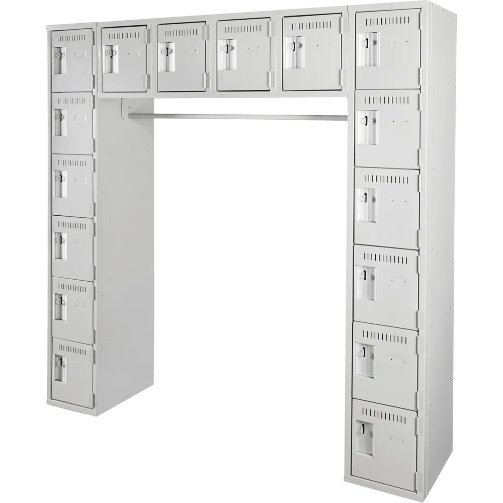 16-Door Archettes JFBJ175: construction Pop rivet assembled; colour Light grey; overall w × d × h (in) 72 × 18 × 72