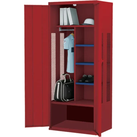 Deluxe Welded Gear Lockers JFBJ914: configuration Base model; colour Red; w × d × h (in) 36 × 24 × 72
