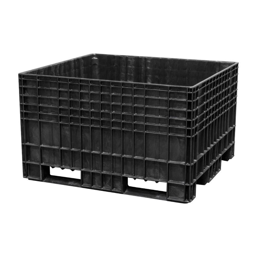 Black fixed wall plastic bulk container