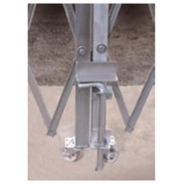 Retractable rubber caster on a folding security gate