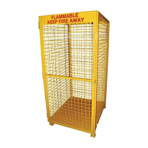 Yellow 10-cylinder gas storage cage