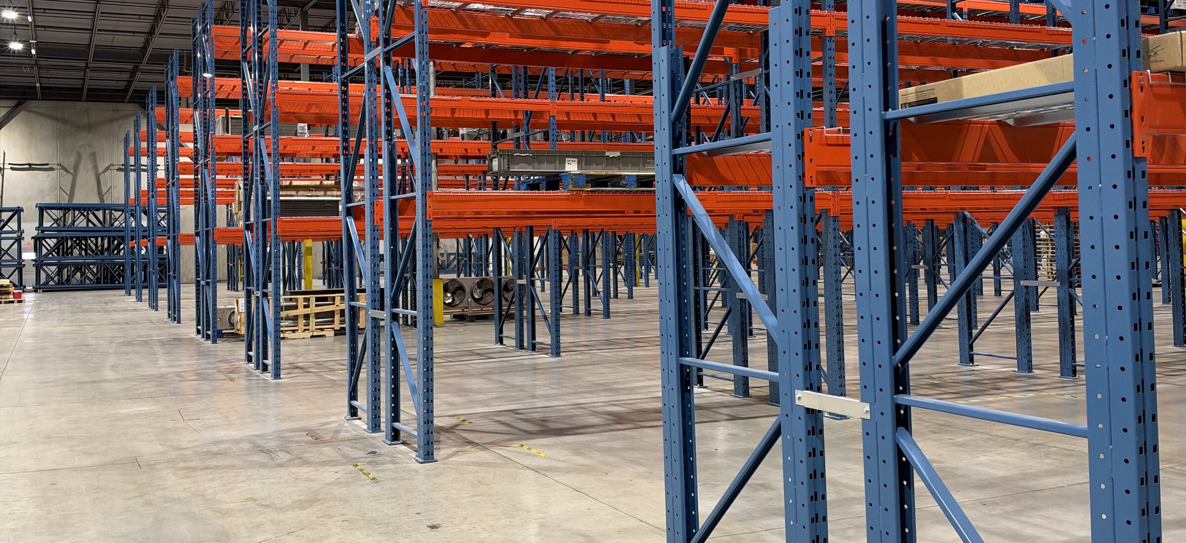 Pallet racking installed by JB Equipment in an Ontario warehouse