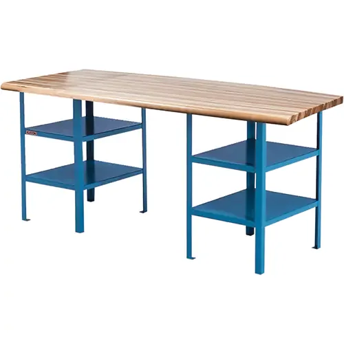 Hardwood Top Open-Pedestal Workbenche 120 x 30 x 34 2,500