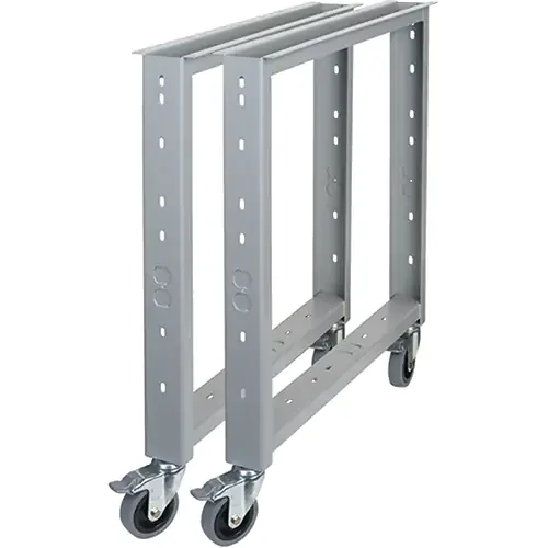 Workbench Legs, Leg Kits and Stringer heavy-duty mobile leg kit for 24-in-deep top (pair), stringer included