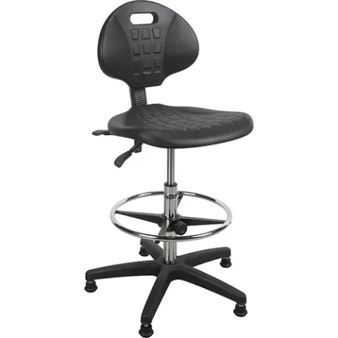 Heavy-Duty Polyurethane Ergonomic Stool no stationary glides