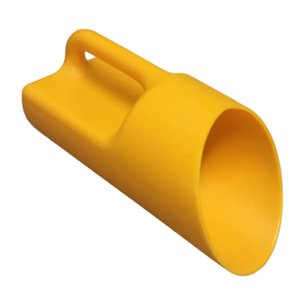 Yellow scoop for salt and sand bins