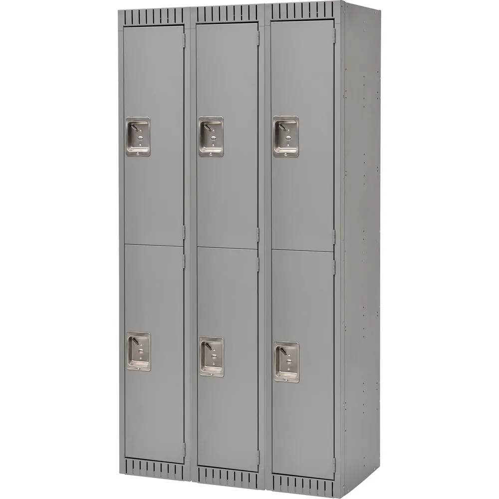 Magnetic Latch Steel Lockers JFBN465: tiers Double; bank of 3; overall w × d × h (in) 36 × 18 × 72