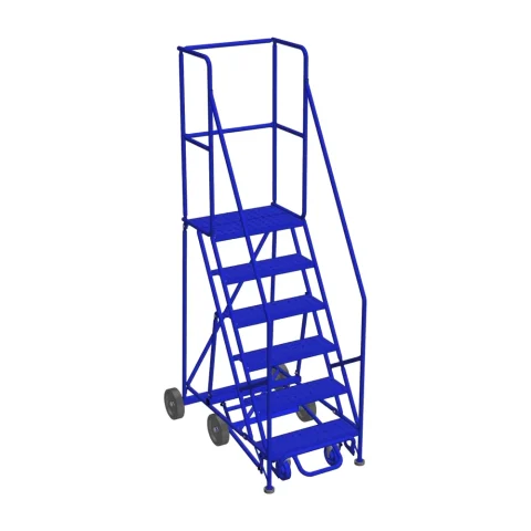 Rotate-in-Place Mobile Ladder Stands