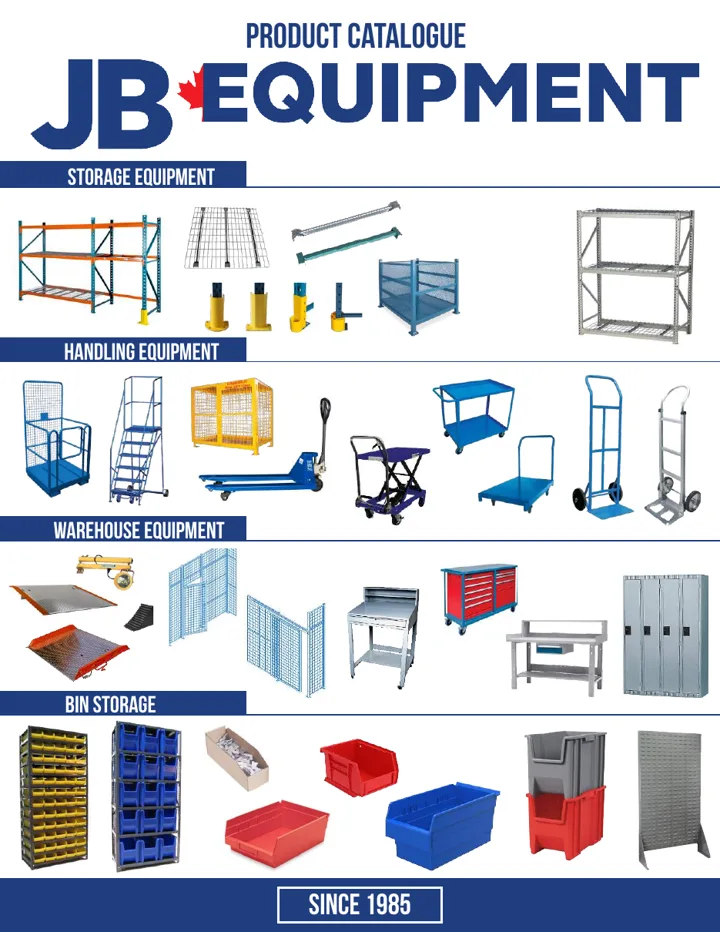 Cover of the JB Equipment product catalogue
