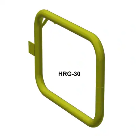 Yellow steel safety handrail gate