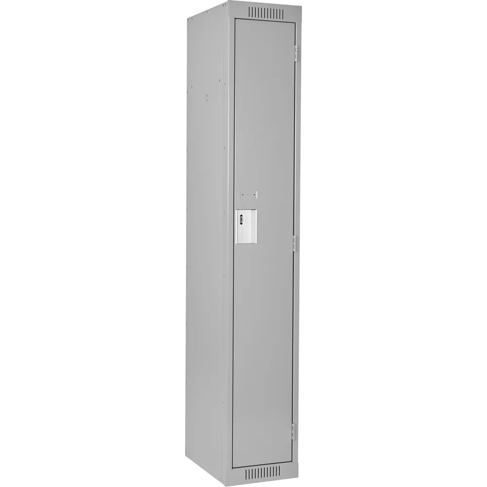 Single-Tier Steel Lockers JFBJ151: style Basic; bank of 1; overall w × d × h (in) 12 × 18 × 72
