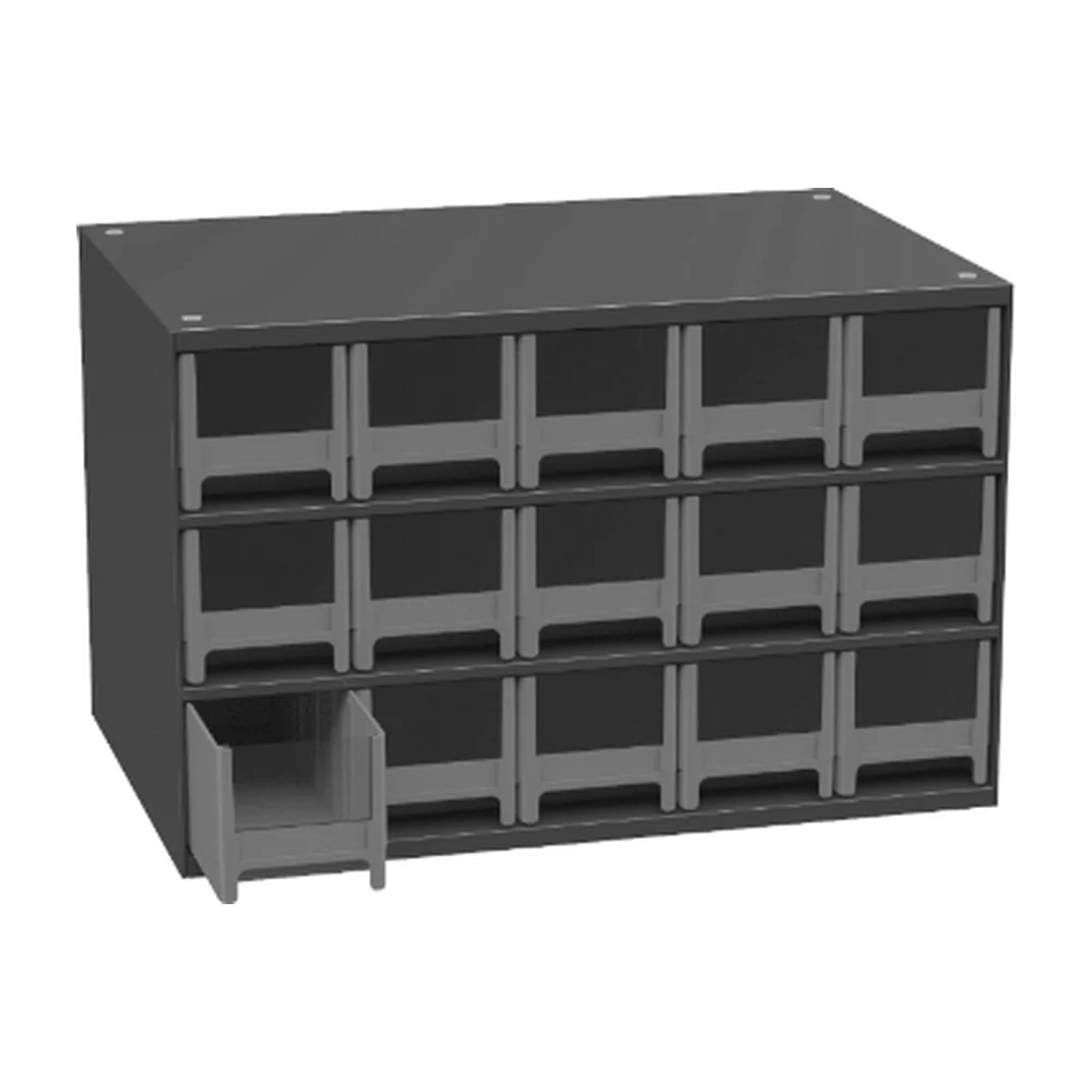 Steel parts cabinet with 9 large drawers