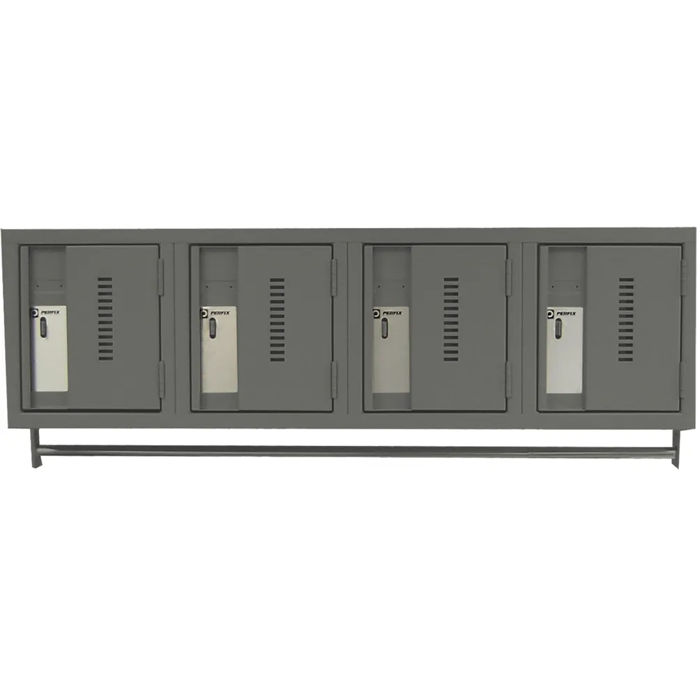 Wall Hung Lockers JFBL358: construction All-welded, heavy-duty; colour Charcoal; compartments 4