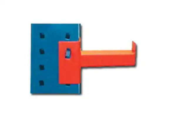 Cantilever arm with a welded upright end stop