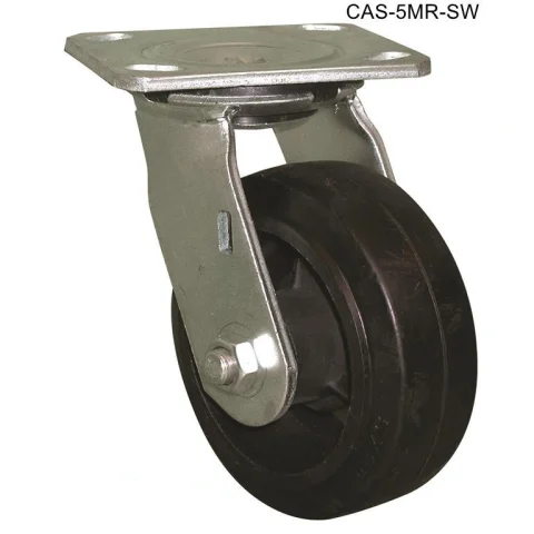 wheels molded rubber on cast iron
