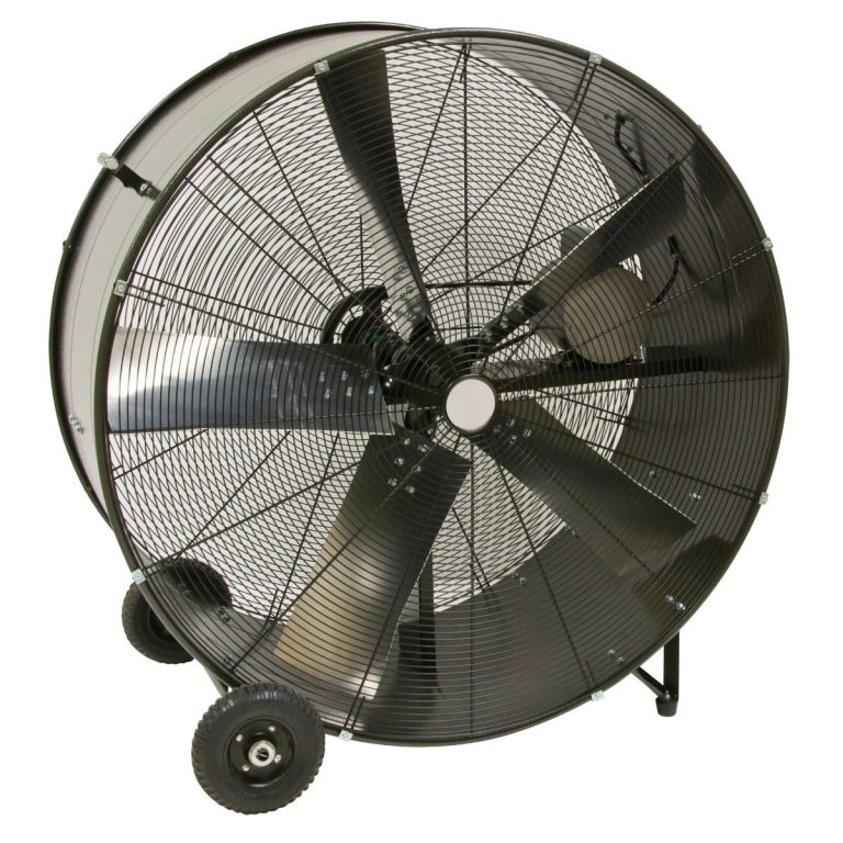 JEBA662 42 inch belt drive drum fan side angle