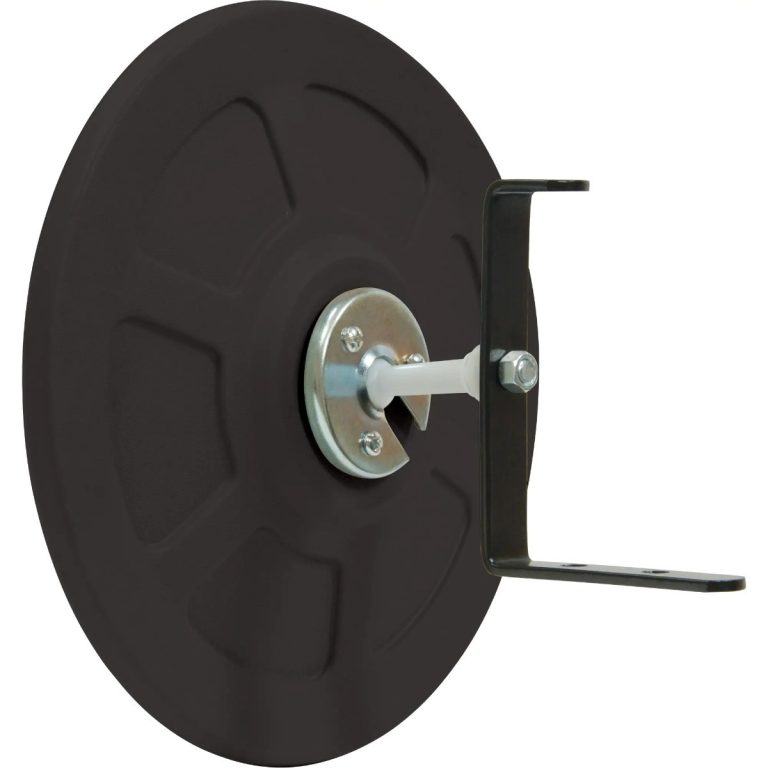 Back of a 26 inch convex mirror with extendable arm