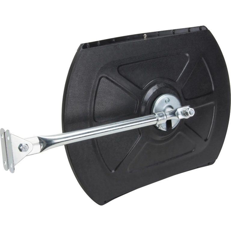 Plastic back of a roundtangular mirror with telescopic arm