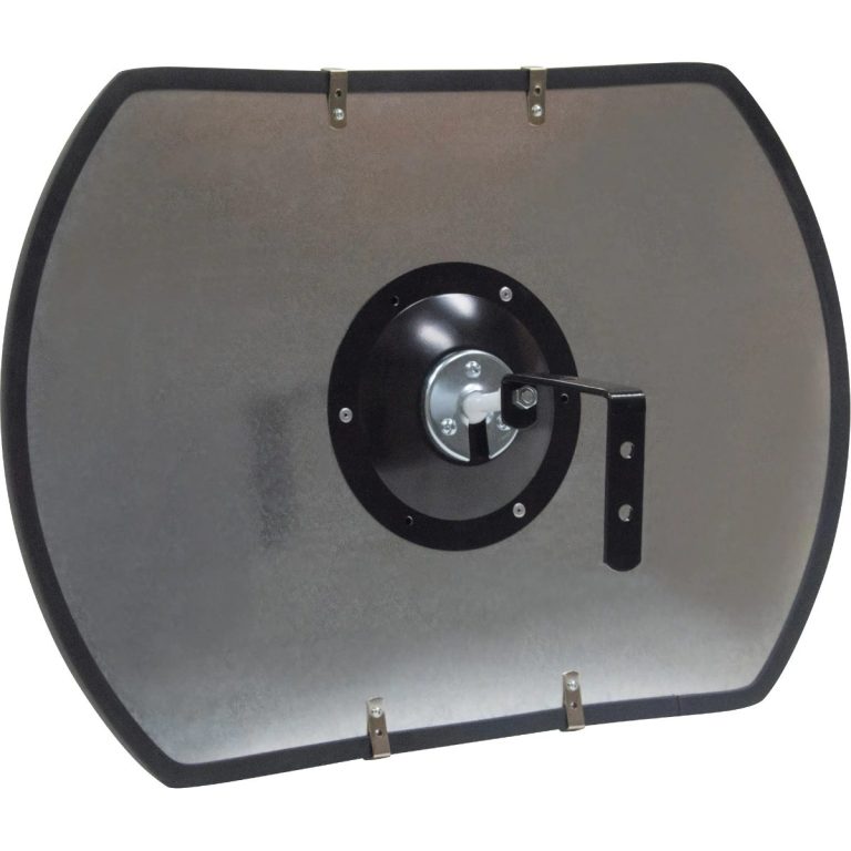 Galvanized steel back of a roundtangular mirror with bracket