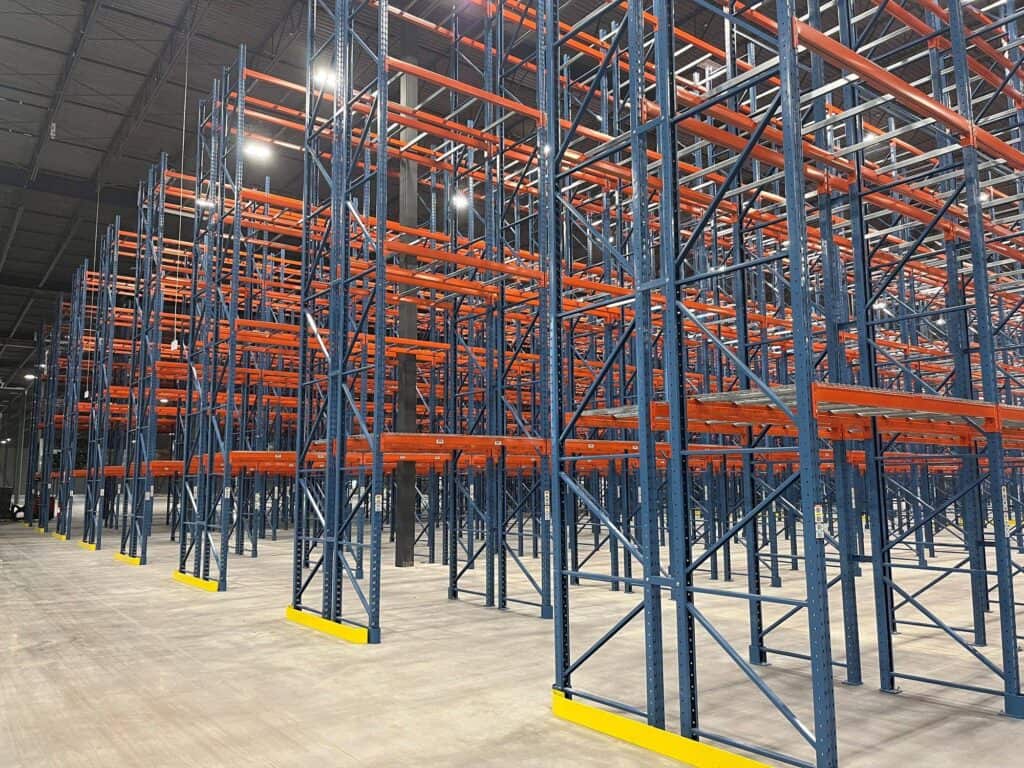 New pallet racking installation in an Ontario warehouse