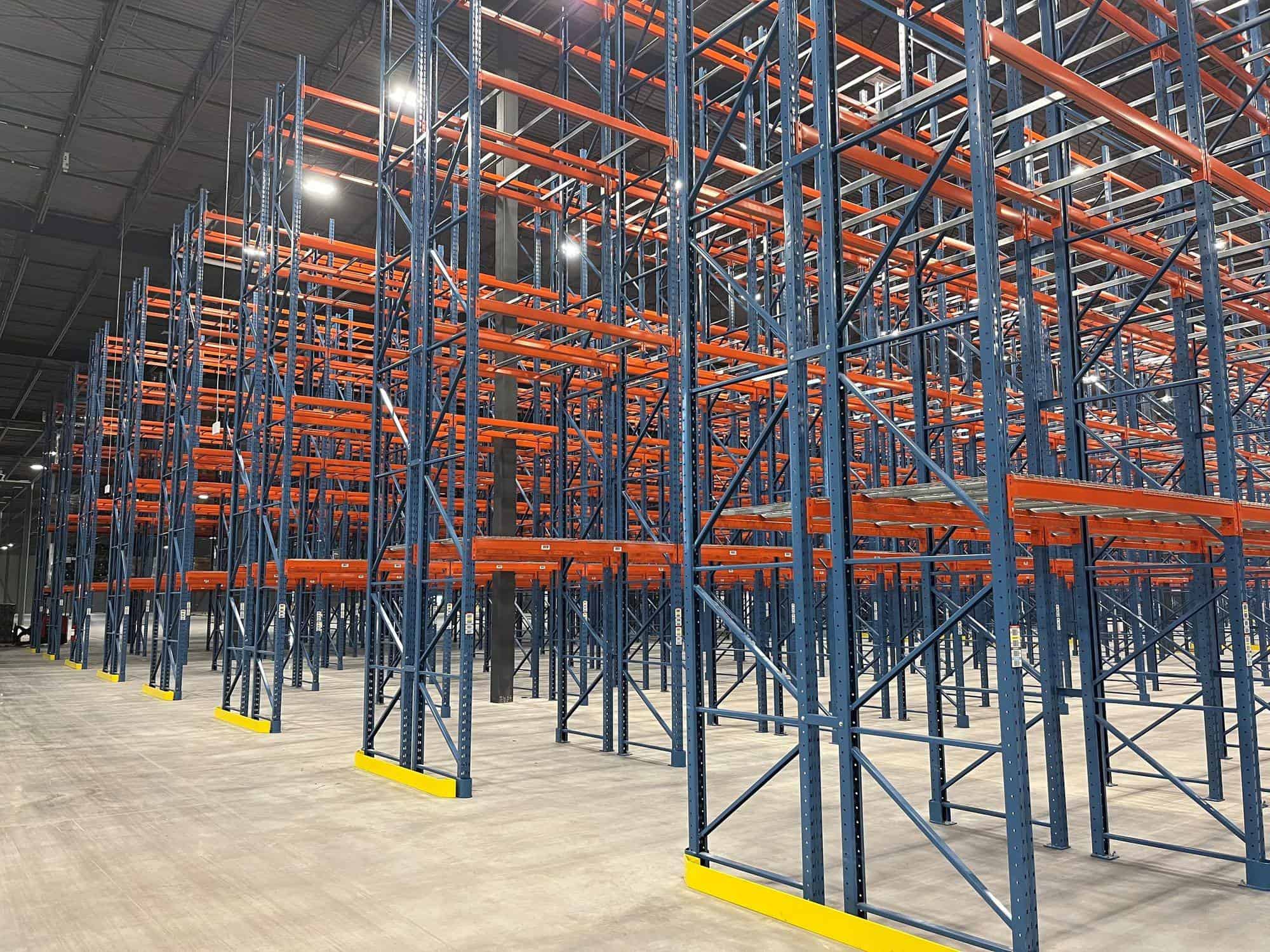 New pallet racking installation in an Ontario warehouse