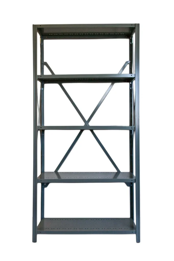 Side and back X-bracing on a single System 200 shelving bay