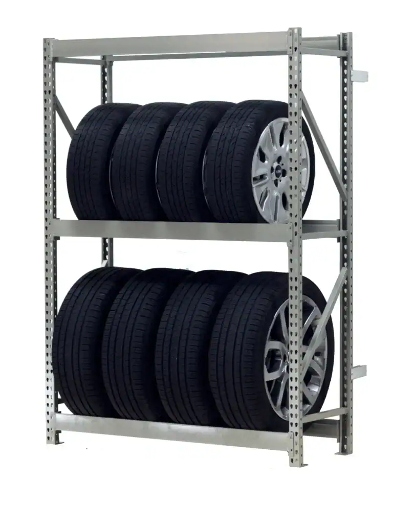 Wide span shelving configured for tire storage
