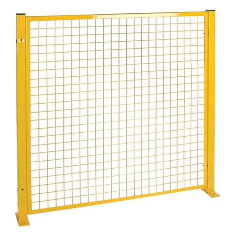 Yellow wire mesh perimeter guard starter section RL848