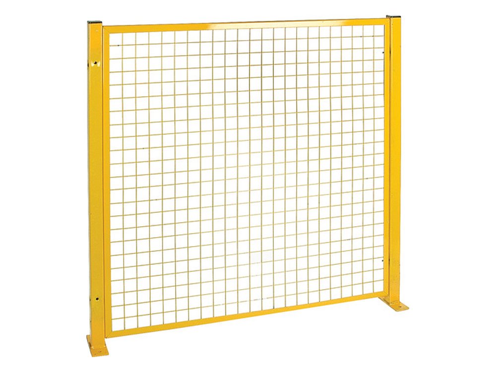 Yellow wire mesh perimeter guard starter section RL848